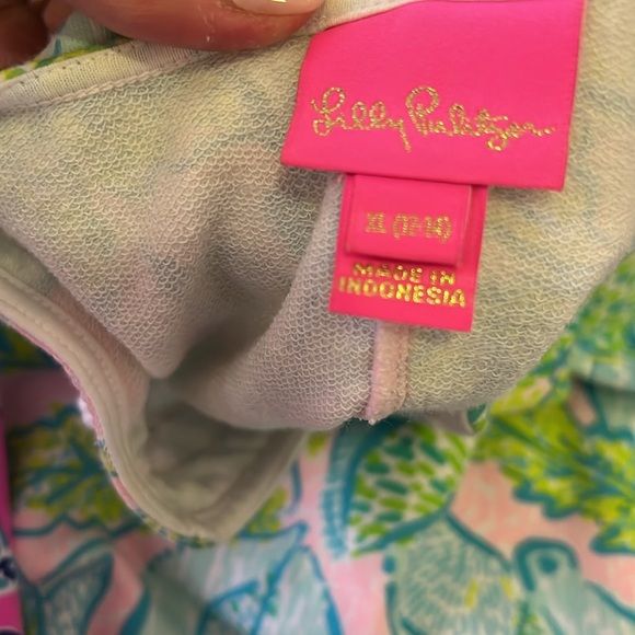 Lilly Pulitzer GIRLS MINI HARPER SHIFT Urchin Pink Vitamin Sea Green L(8-10)&XL - Picture 6 of 6